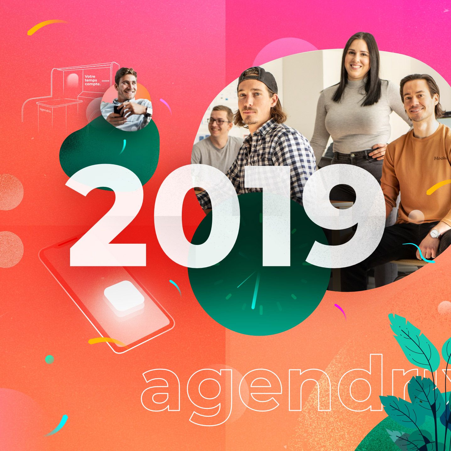 Année 2019 de l'équipe de l'entreprise de développement d'application Agendrix