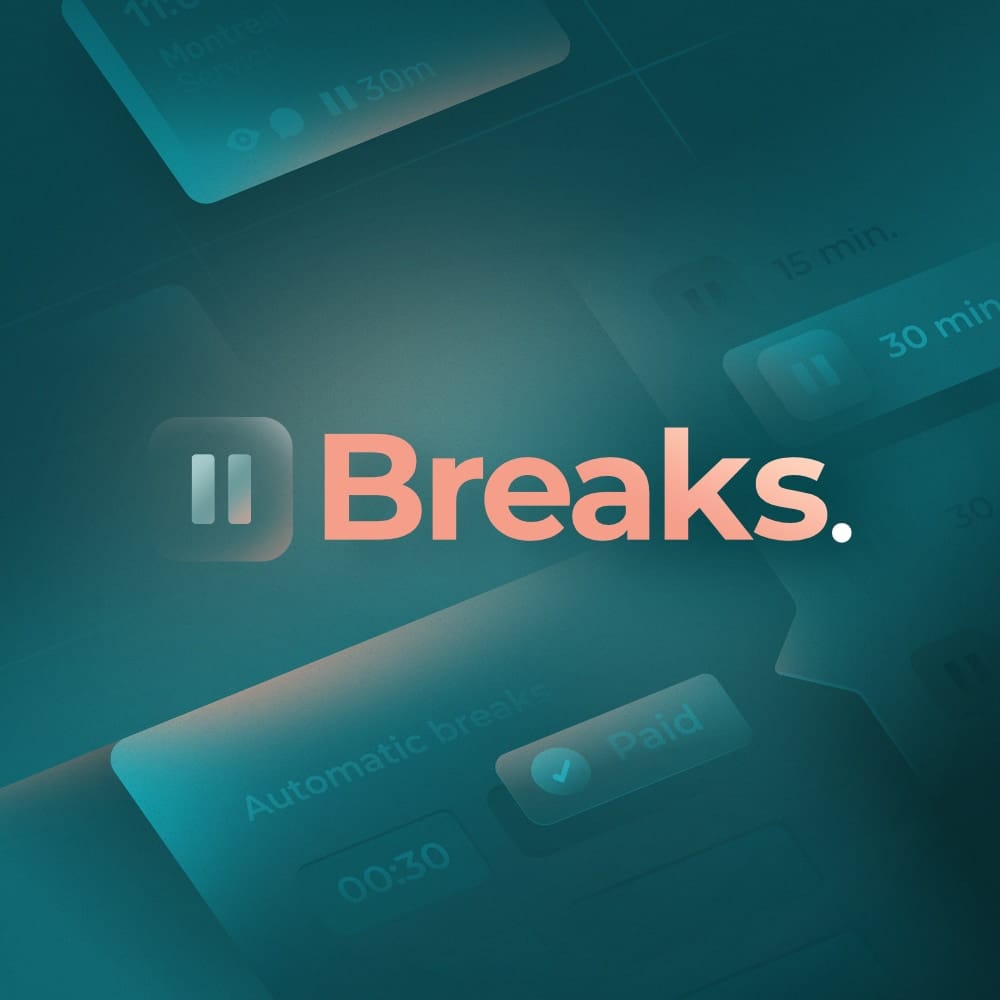 Automated Breaks in the scheduling app Agendrix