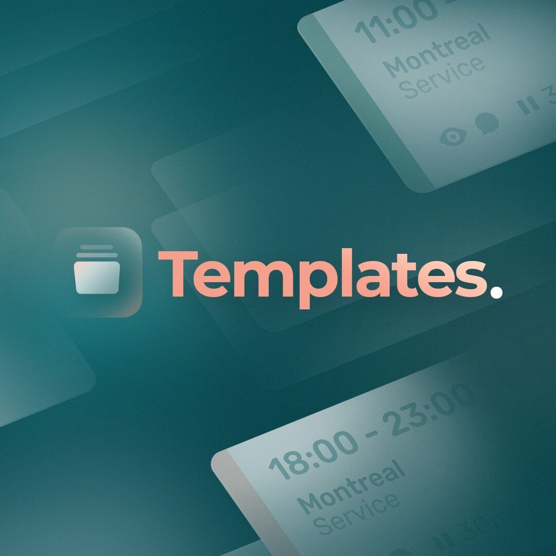 Shift templates on the scheduling app Agendrix